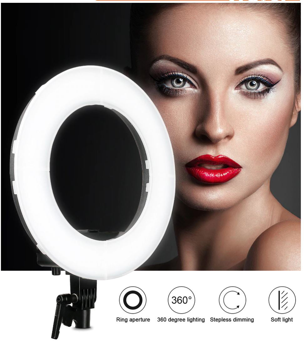 PXEL RL-12 LED 12 Inch Ring Light LED with Orange Diffuser for Beauty Makeup, Vlogging, Youtuber etc