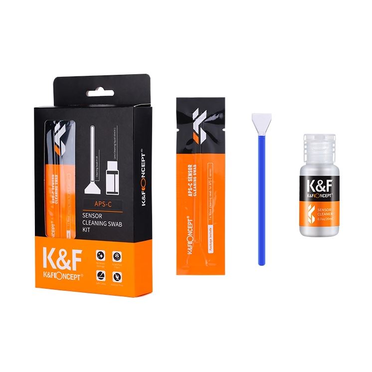 K&F Concept 16mm DSLR Camera APS-C Sensor Lens Cleaning Swab Kit (10pcs Cleaning Swab, 20ml Cleaning Liquid)