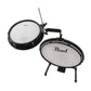 Pearl Compact Traveler 2-Piece Acoustic Travel Drum Kit with 10" Mounted Snare and 18" Bass Drum Set with Black Hardware for Busking and Live Performances | PCTK-1810