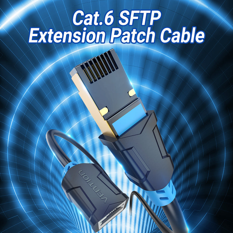 Vention CAT6 Ethernet PVC Cable SSTP Patch 1000Mbps 250MHz LAN Network Wire Cord for Internet Router PC Modem (Available in 0.5M, 1M, 1.5M, 2M & 3M)