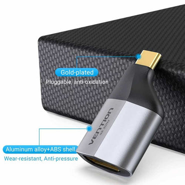 [CLEARANCE] Vention USB Type-C to HDMI 1.4 Adapter 4K/30Hz with Radian Design, LT8711HE Chip, and Gold-plated Interface for Phones/TV/Projector/PC (TCDH0)
