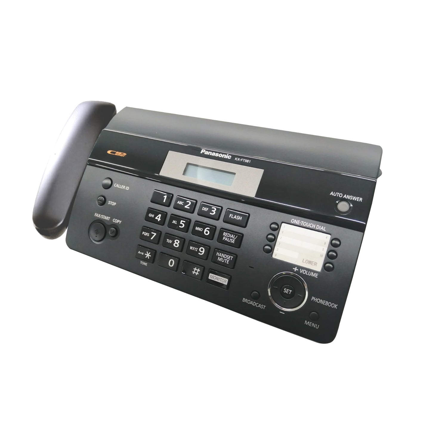 Panasonic KX-FT981CX Thermal Fax Machine with Caller ID without Auto Cutter Black