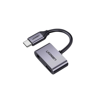 UGREEN 2 in 1 Type C to 3.5mm Audio AUX Headphone Jack and USB-C Charging Port Adapter | 50596