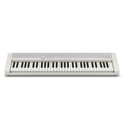 Casio CT-S1 61 Key Portable Classic Design Piano Keyboard with AiX, Wireless MIDI, Volume-Sync, Audio Adaptor (White)