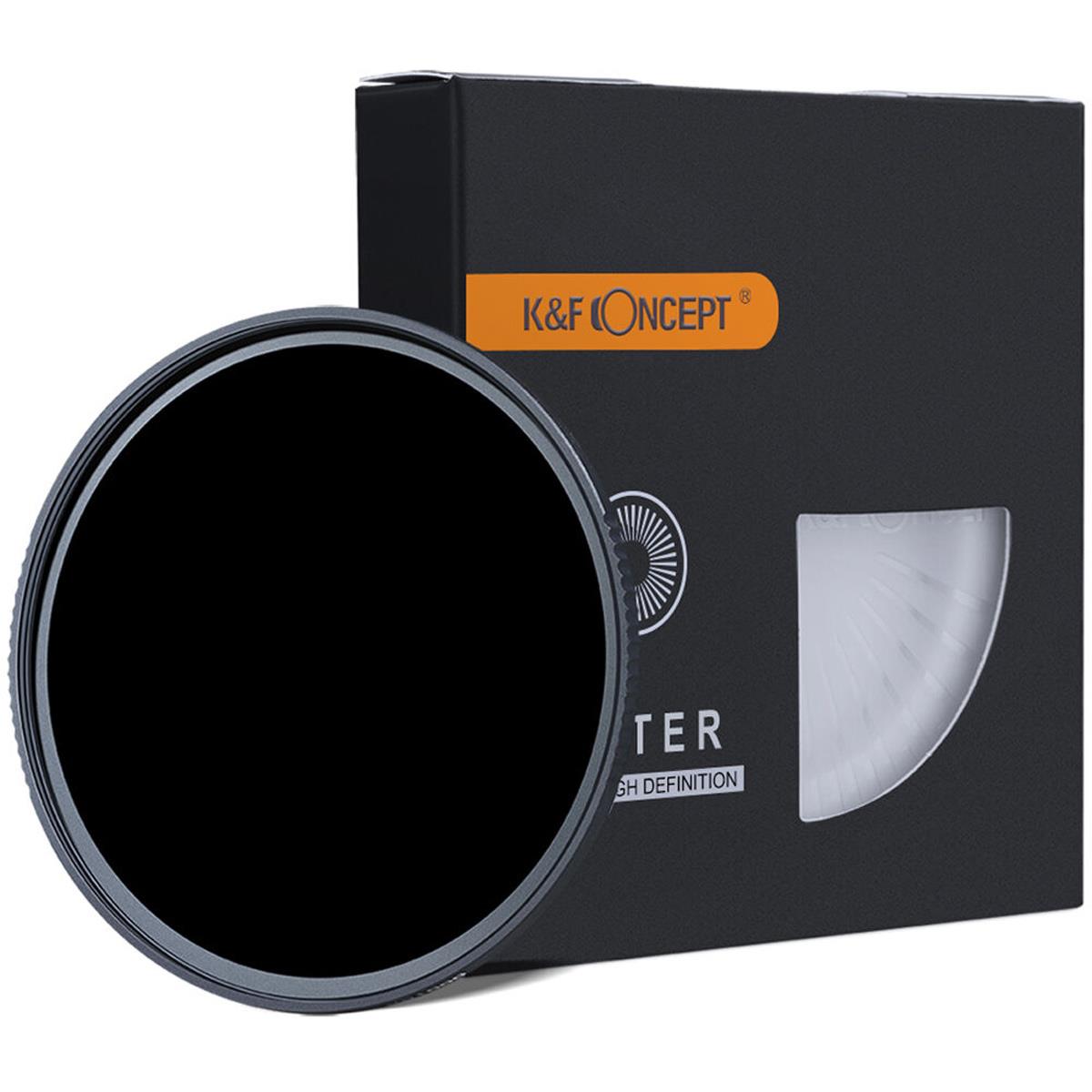 K&F Concept KF01-1231 Waterproof, Scratch Resistant Nano X ND1000 Optic Lens Filter, 52mm