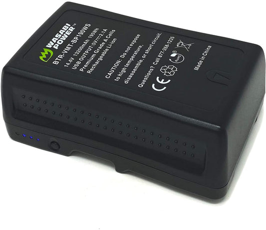 Wasabi Power V-Mount Battery BP-190WS BP190WS (14.4V, 13200mAh, 195Wh) for Digital Cinema Cameras and Other Camcorders
