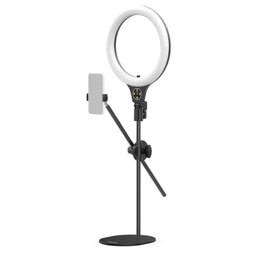 Ulanzi 10inch Desktop Overhead Shooting Bracket Ring Light Set for Selfies, Livestream and Gaming