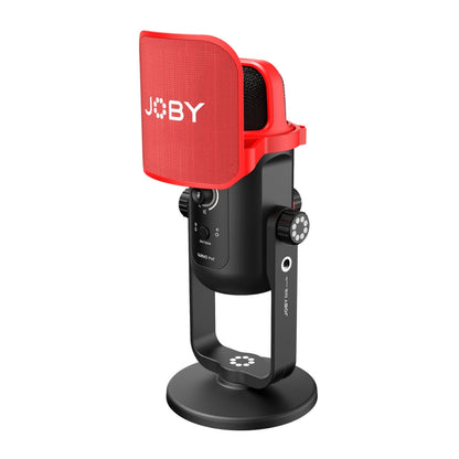 JOBY Wavo POD Omnidirectional USB Desktop Condenser Microphone with LED Indicators, On-Board Controls, USB Type-C and 3.5mm Headphones Output for Streaming and Podcast | 1775
