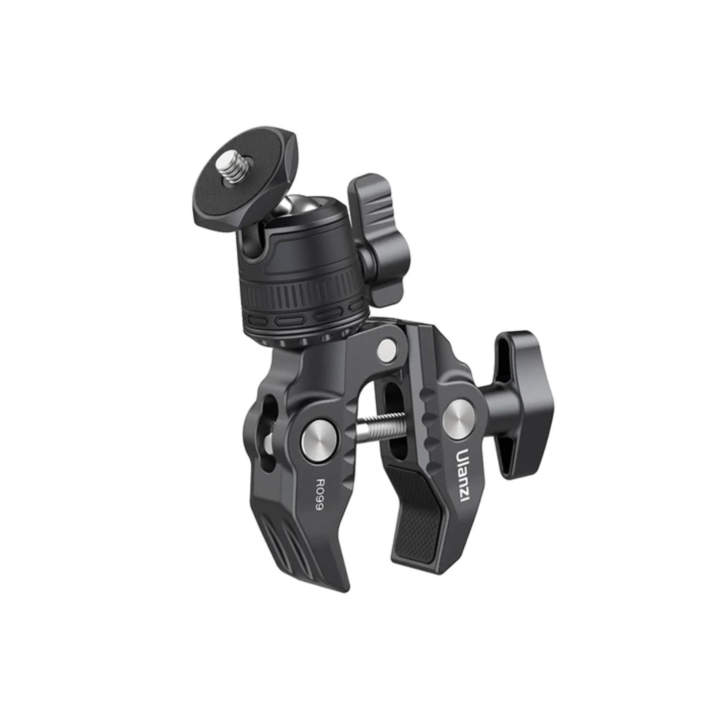 Ulanzi R099 Clamp Mount with Mini 360 Rotating Ball Head Multifunctional Clip for Camera and GoPro