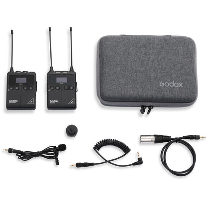 Godox WMicS1 Kit 1 Wireless Omni Lavalier Microphone 514 to 596 MHz Mic for Mirrorless/DSLR Cameras, Audio Mixers