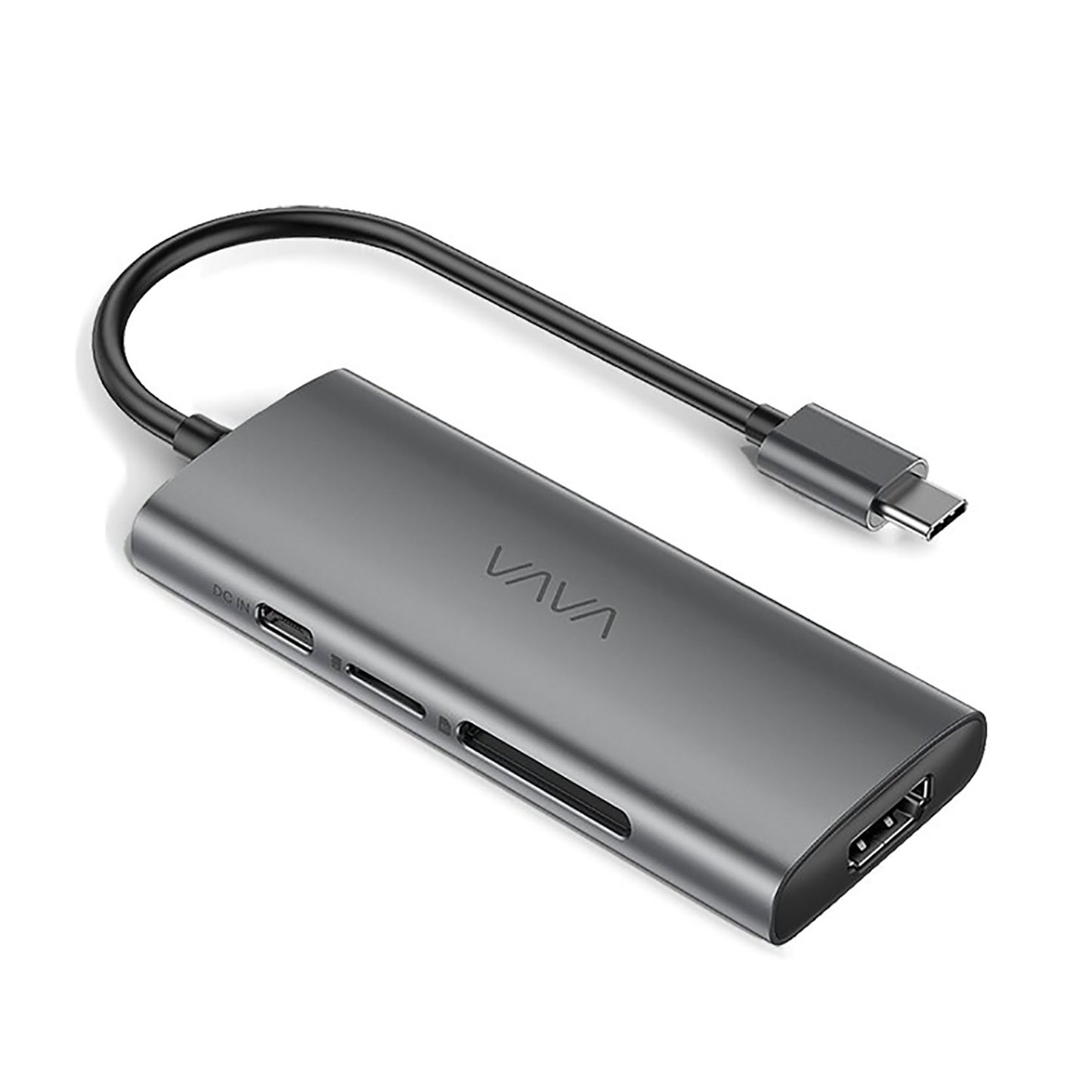 VAVA 7-in-1 USB-C Hub (Ports: 3 USB 3.0, SD Card, TF Card, PD, HDMI) with 100W Charging 4k Video Output VA-UCO17
