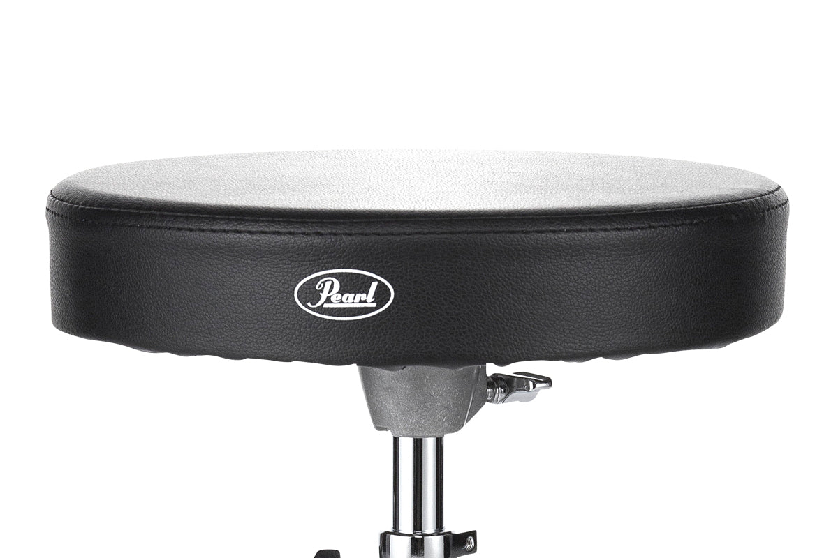 Pearl D730S Short Drum Throne Lightweight Single-Braced Chair with Round Vinyl Cushion Slip-Proof Height Collar 60cm Adjustable Seat