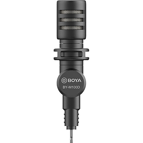 Boya BY-M100D Ultracompact Condenser Microphone with Lightning Connector for Vlogger, Run & Gun, Mobile Journalist