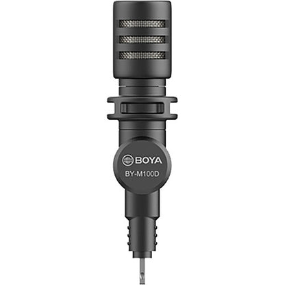 [CLEARANCE] Boya BY-M100D Ultracompact Condenser Microphone with Lightning Connector for Vlogger, Run & Gun, Mobile Journalist