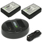 Wasabi Power Battery for Canon LP-E10 (2-Pack) and Dual Charger and for Canon EOS 1100D, 1200D, 1300D
