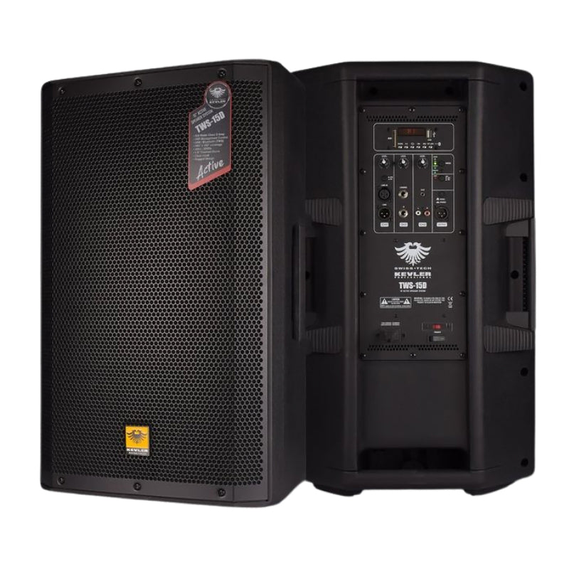 KEVLER TWS Series 12" / 15" 500W 2-Way Active Loudspeaker (PAIR) with Built-in Class D Amplifier, High-Pass Filter, DSP Preset Modes, Bluetooth Function, Built-In USB Port, SD Card Slot and Multiple Handles TWS-12D TWS-15D