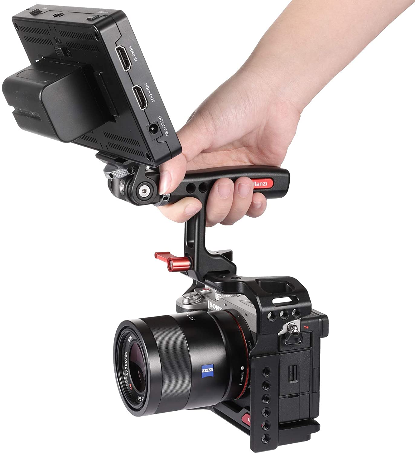 UUrig R084 1/4" Camera Top Handle with NATO Rail, Mini Quick Release Camera Grip