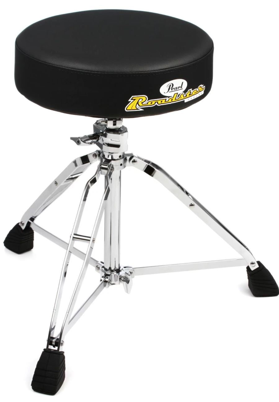 Pearl Roadster D1000N Drum Throne with 66cm Max Height Adjustment Double-Braced Legs Reversible Stoplock