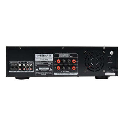 KEVLER GX-7 PRO 800W X2 High Power Integrated Videoke Amplifier with 3.5mm AUX Jack Input, Feedback Reducer, Mic Priority, Loudness Button and Effects Master Controls