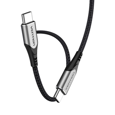 [CLEARANCE] Vention USB 2.0 Type-C to Type-C Charging Data Cable 3A 480Mbps (TAD) Nylon Braided with PD60W Support Aluminum Alloy Shell (2-Meters)