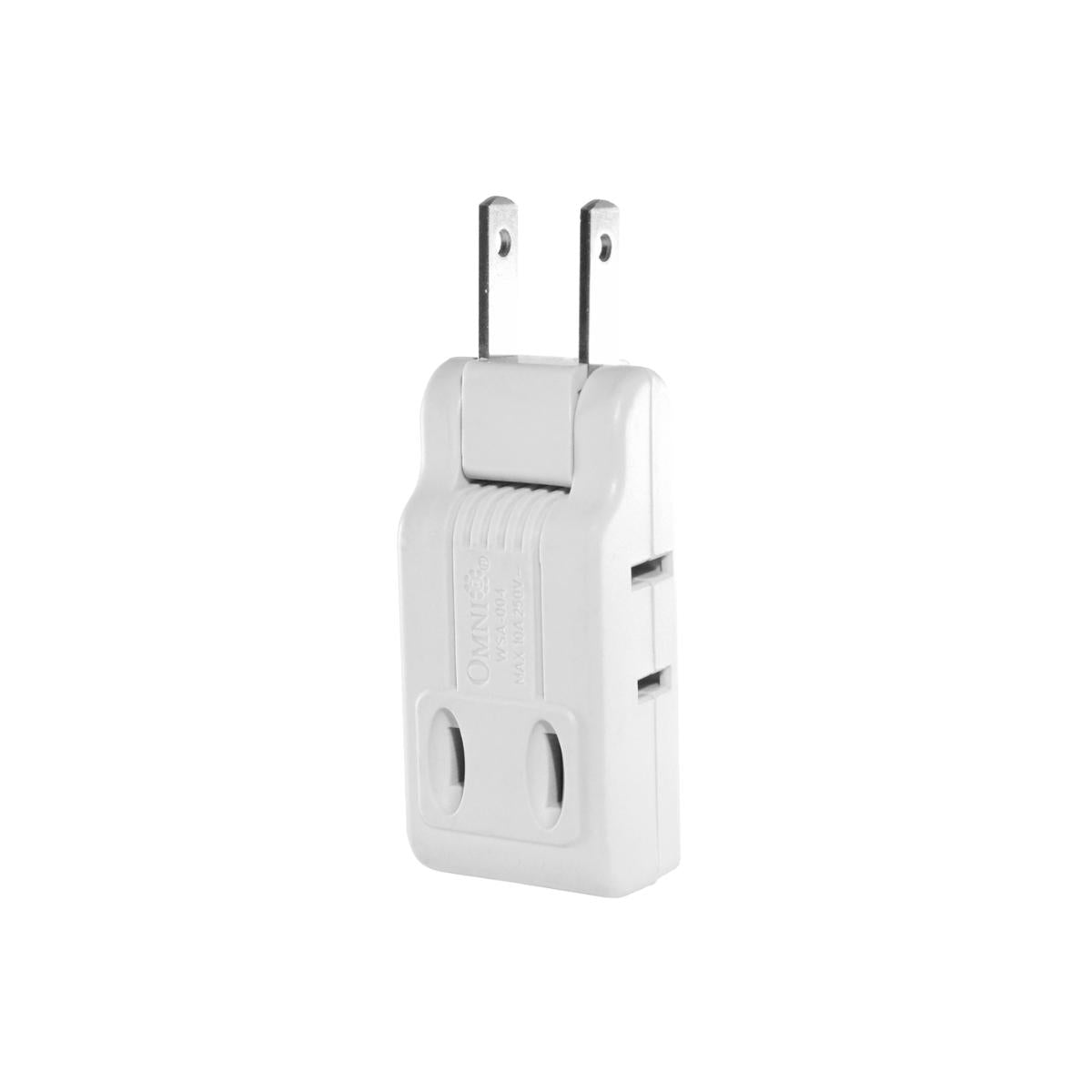 OMNI 4-Gang Adapter with Swing Type Plug 10A 220V for Electrical Outlet & Plugs | WSA-004