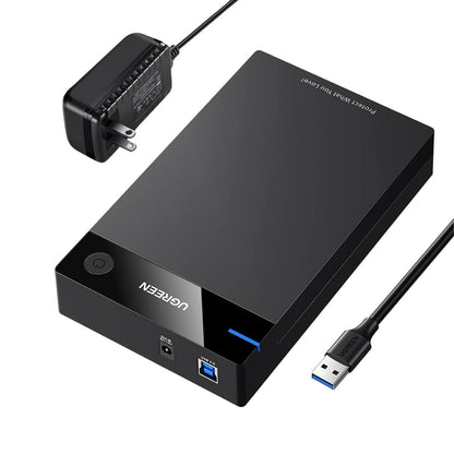 UGREEN External Hard Drive Enclosure 3.5" 2.5" SATA USB 3.0 with UASP Support, 5Gbps Transfer Speed, Sleep Mode for HDD and SSD | 50423