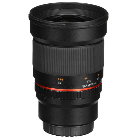 Samyang 16mm T2.2 Manual Focus APS-C Wide Angle Cine Lens for Canon EF-M Mount Cameras | SYDS16M-C