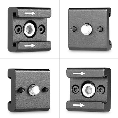 SmallRig Cold Shoe Mount Adapter Bracket Hot Shoe with 1/4" Thread for Camera Cage - 2-Pack - 2060