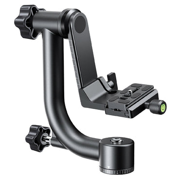 K&F Concept Heavy Duty Aluminum Gimbal Tripod Head with 20kg Load Capacity, 360 Rotation, 1/4" Quick Release Plate for Photography Filming Equipment