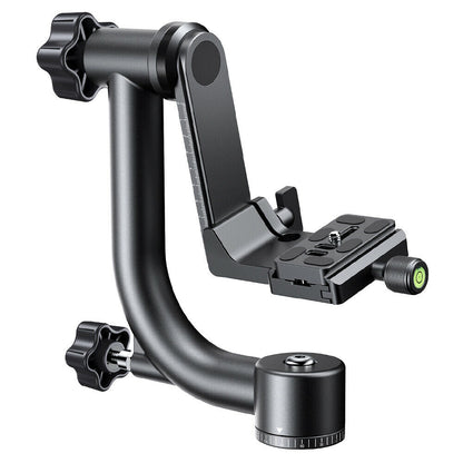 K&F Concept Heavy Duty Aluminum Gimbal Tripod Head with 20kg Load Capacity, 360 Rotation, 1/4" Quick Release Plate for Photography Filming Equipment