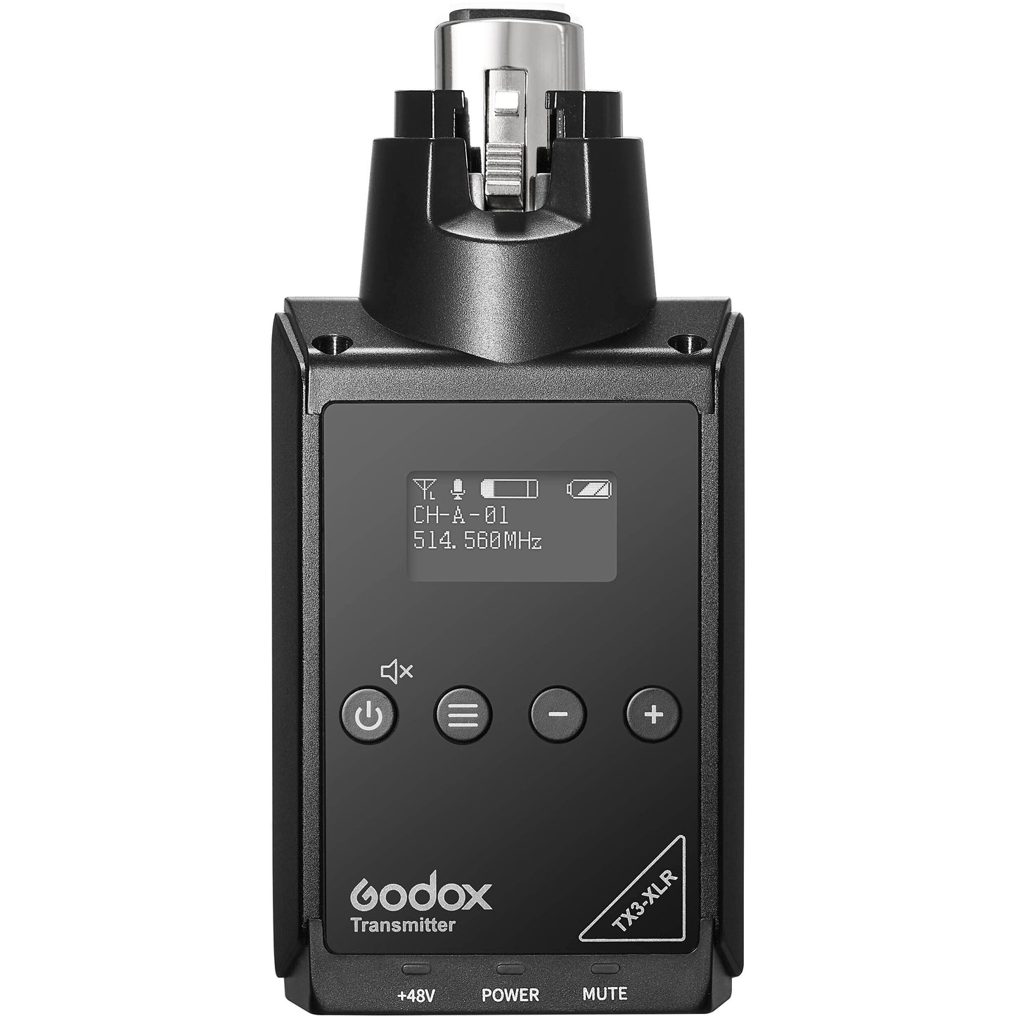 Godox TX3-XLR Plug-On Wireless XLR Transmitter 60-meters Operating Range UHF with 96 Channels