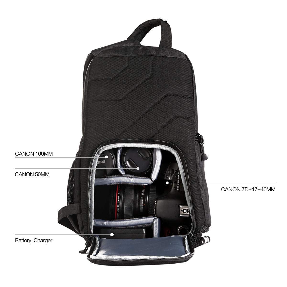 K&F Concept KF13-050 Sling Camera Backpack for Travel Photography for DSLR Cameras