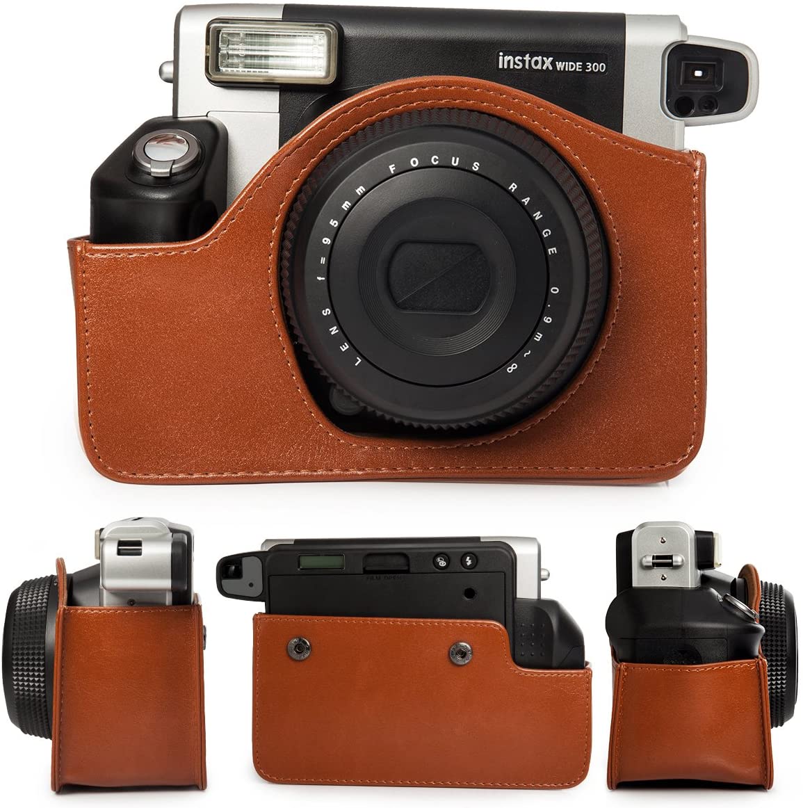 Pikxi BW3 Fujifilm Instax Wide 300 Instant Camera Leather Bag Case Brown