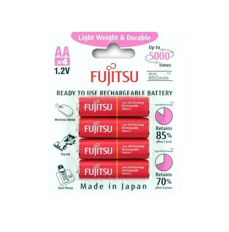 Fujitsu Lite HR-3UTLA HR3UTLA AA Rechargeable 1.2V 950mAh Ni-MH Low Self-Discharge Battery