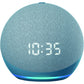Amazon Echo Dot Clock (4th Gen) Smart Speaker with Clock and Alexa, (Glacier White, Twilight Blue)
