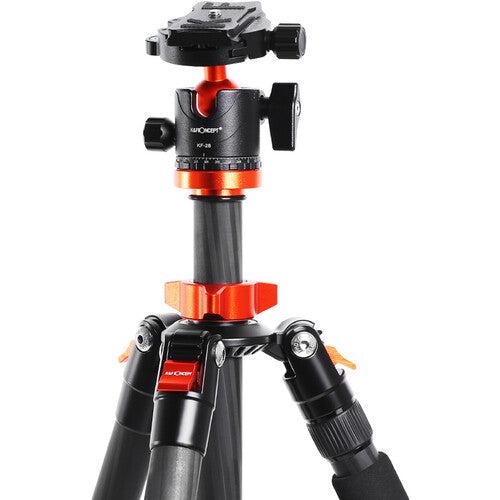 K&F Concept KF09-091 Professional Carbon Fiber Lightweight Tripod Monopod Kit for Vlogging, Travels, etc.