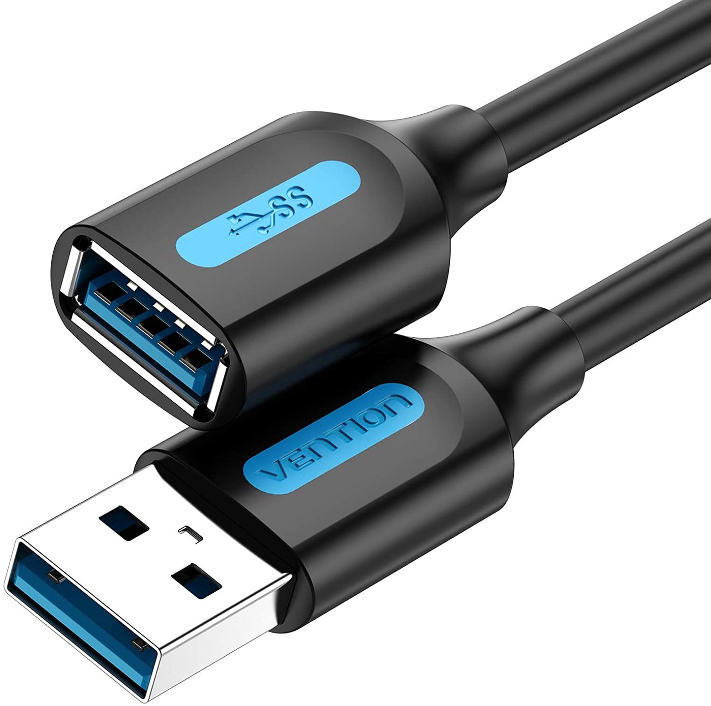 Vention USB 3.0 Extension Cable (A Male to A Female) 2-meters Extender Data Cord PVC Type with 5Gbps Transfer Rate (CBH)