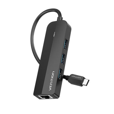 [CLEARANCE] Vention 5 in 1 USB-C Hub 4-Port USB 2.0 Docking Station 480Mbps with RJ45 100Mbps Network Port and Power Supply Port (TGO)