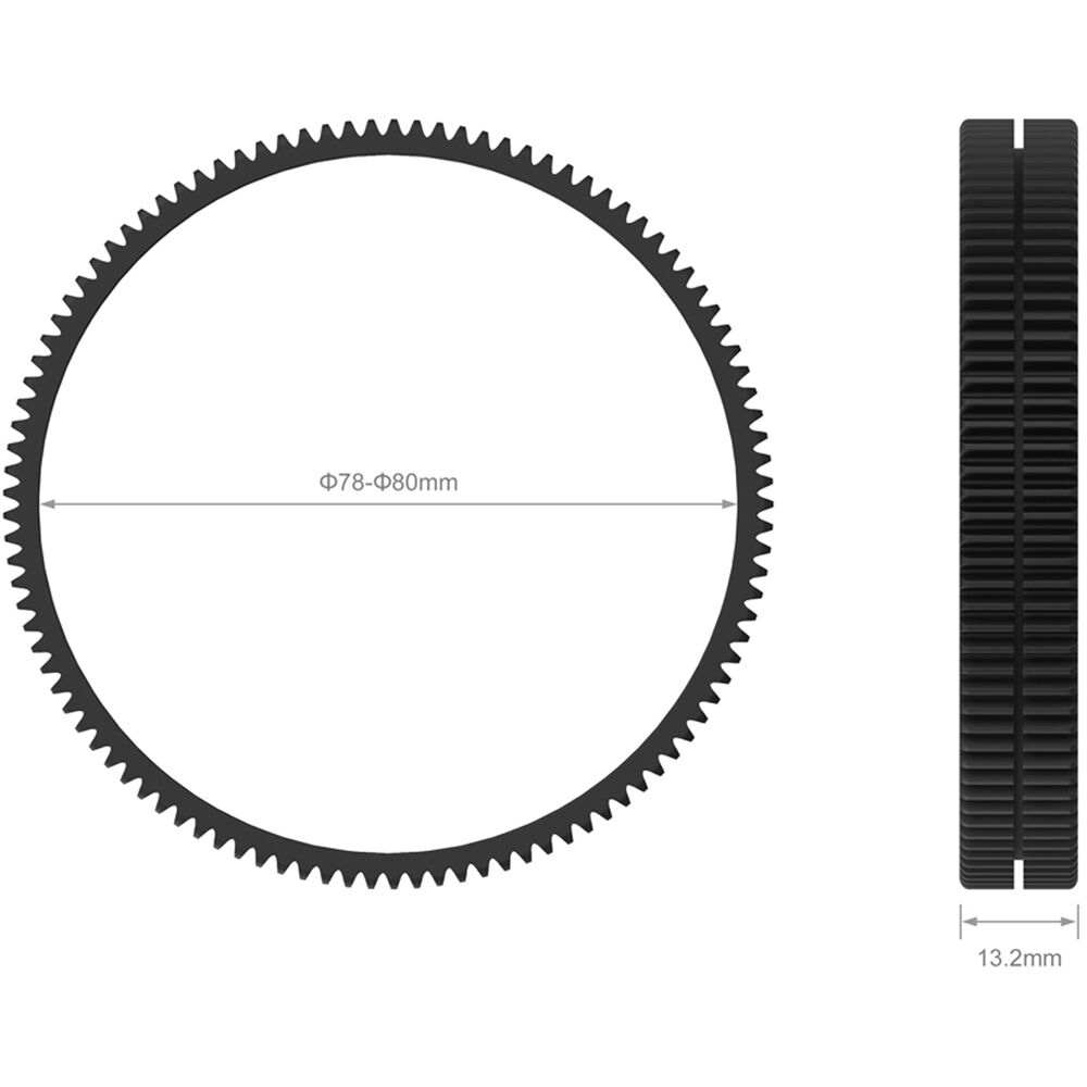 SmallRig Seamless Focus Gear Ring with 0.8 MOD for Stable Focal Length Adjustment 62.5mm to 64.5mm 66mm to 68mm 72mm to 74mm 75mm to 77mm 78mm to 80mm 81mm to 83mm 3291 3292 3293 3294 3295 3296