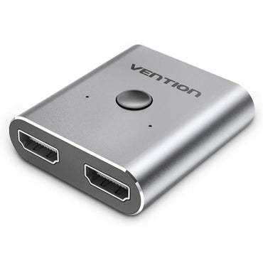 [CLEARANCE] Vention 2 in 1 out HDMI Switcher 2-Port Bi-Directional HDMI 2.0 Splitter 4K 60Hz with Switch Button (AFUH0)