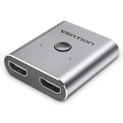[CLEARANCE] Vention 2 in 1 out HDMI Switcher 2-Port Bi-Directional HDMI 2.0 Splitter 4K 60Hz with Switch Button (AFUH0)