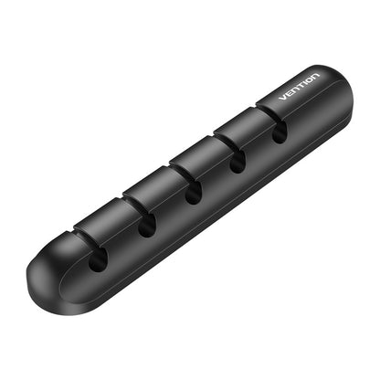 Vention Desktop Cable Manager Black (3-Port) with 3M Strong Adhesive and Silicone Body (KBT)