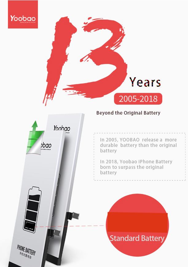 Yoobao 3100mAh Advanced  Battery Replacement for iPhone 8 Plus