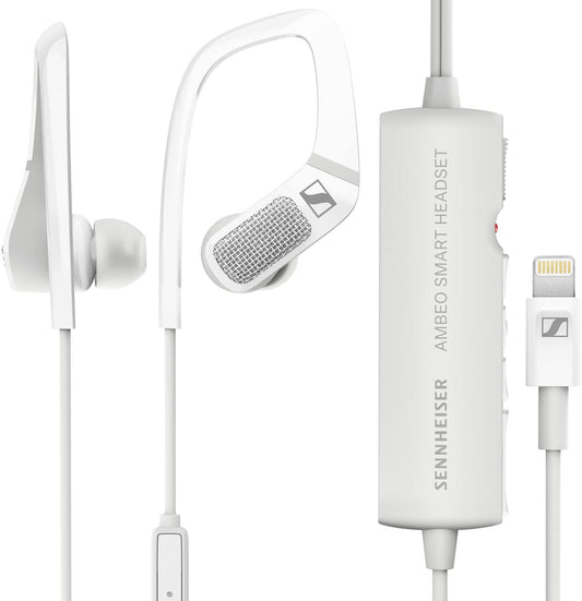 Sennheiser AMBEO SMART Headset In-Ear Headphones with 3D Binaural Audio Mic Active Noise Cancellation Lightning Connector