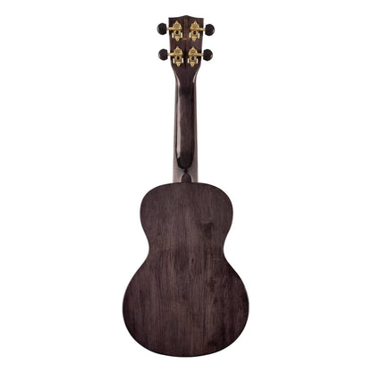 Mahalo Hano Series Concert Acoustic Ukulele 4 String Guitar with 16 Frets Transparent Black MH2TBK