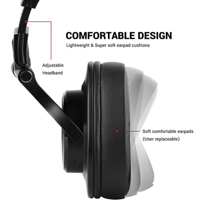 [CLEARANCE] OneOdio Pro M Wireless Gaming Noise Cancelling Headphones (Over The Ear Headphones with Mic, 30 Hours Battery Life) Foldable Ergonomic Design