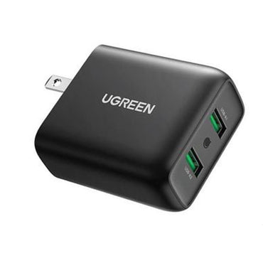 [CLEARANCE] UGREEN 36W USB 3.0 2-Port Dual Wall Quick Charger Adapter for Laptop, Tablet, Phone | 70151