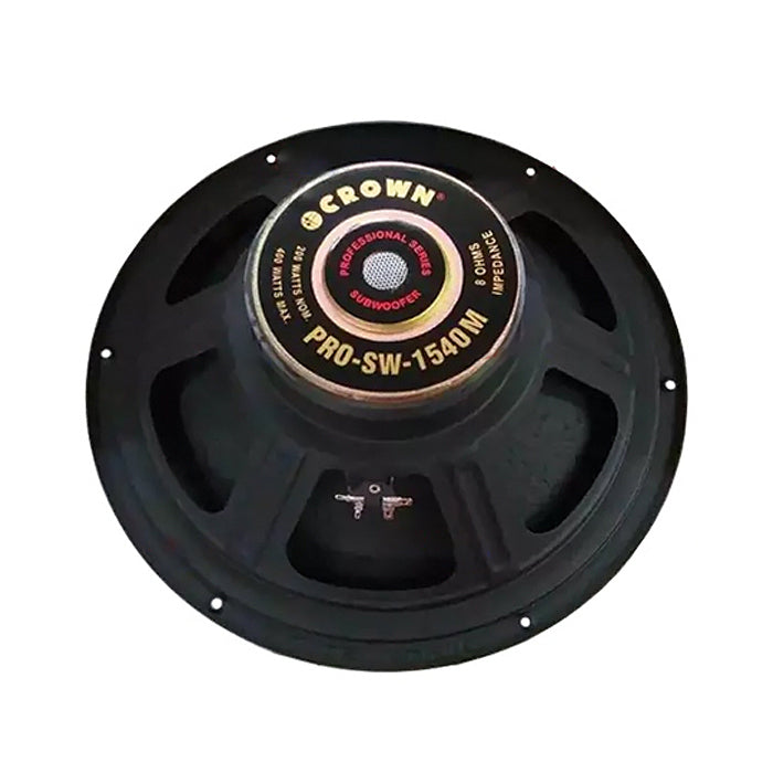Crown 400W 15" Professional Subwoofer Speaker with 50Hz-1.8KHz Frequency Response, 94dB Sensitivity Level, 60.5mm Voice Coil, Max 8 Ohms Impedance (PRO-SW-1540M)