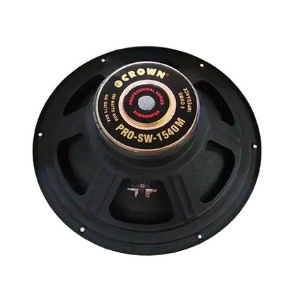 Crown 400W 15" Professional Subwoofer Speaker with 50Hz-1.8KHz Frequency Response, 94dB Sensitivity Level, 60.5mm Voice Coil, Max 8 Ohms Impedance (PRO-SW-1540M)