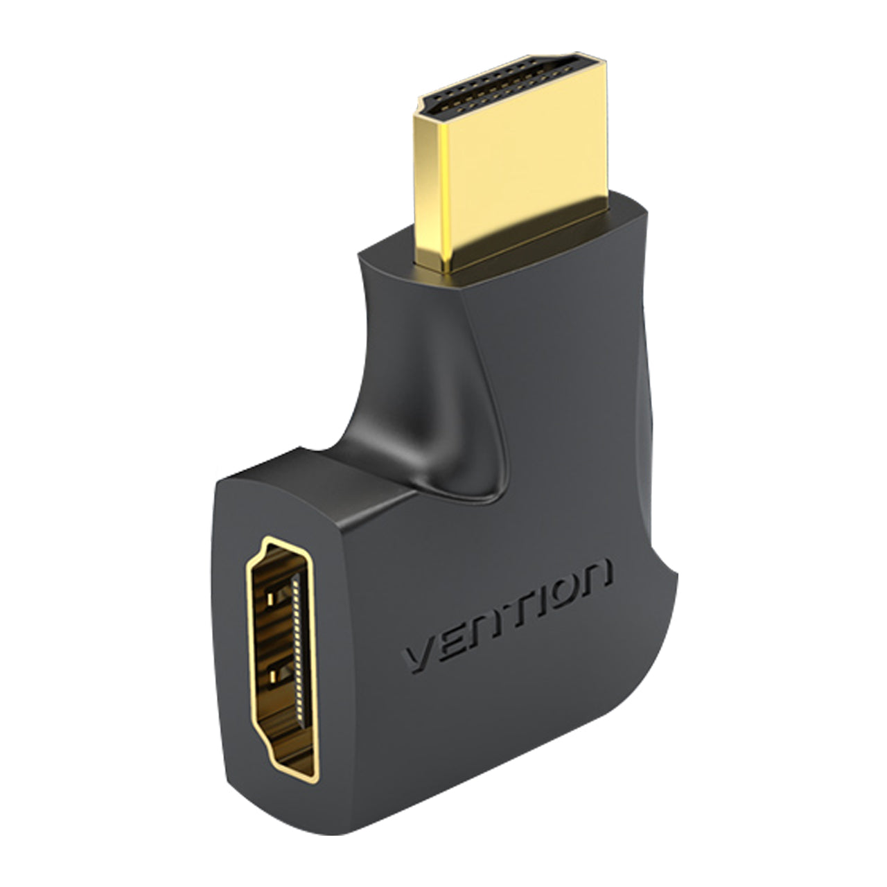 Vention HDMI 90 Degree Male to Female Adapter 4K 60Hz Gold-plated Vertical Flat with Backward Compatibility Support (AIPBO)